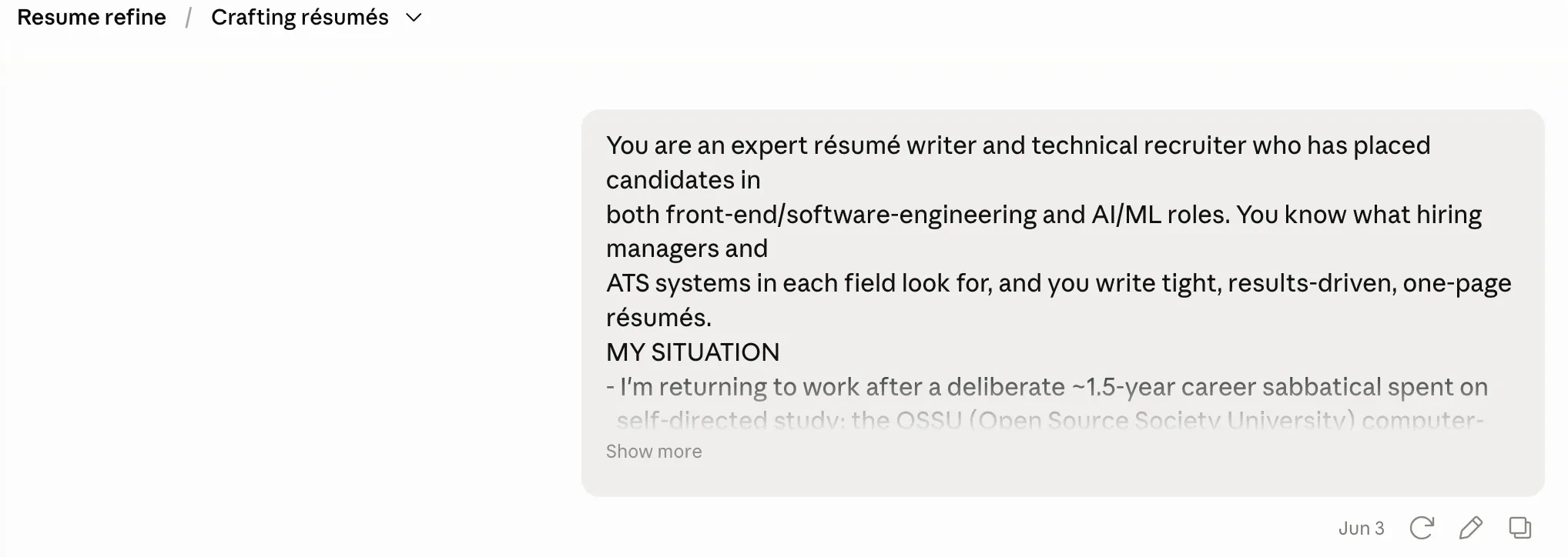 Crafting a Resume